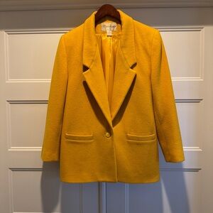 Vintage Yellow Women's Wool John Meyer Blazer Coat Size 12